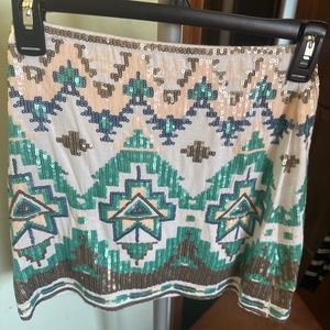 Aztec print skirt